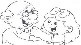 grandpa grandfather sketch granddaughter drawing draw sketches