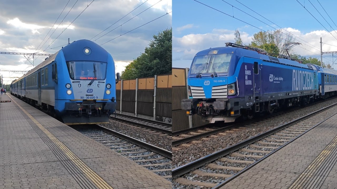 Vlaky Týnec nad Labem - 4.10.2023 (Pěkný pozdrav od sysla) \/