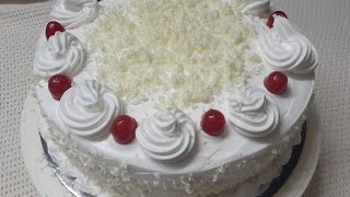 White forest cake||വൈറ്റ് ഫോറെസ്റ്റ് കേക്ക് ||Home made white forest cake||Recipe no:77