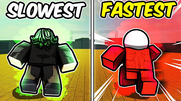 Slowest To Fastest MOVESETS in The Strongest Battlegrounds (KJ Update)