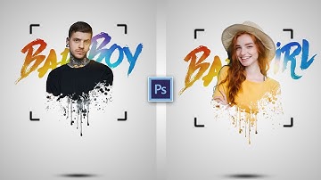 Ink Splatter Portrait Photo effect Photoshop DP Editing 2020