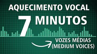 Aquecimento vocal de 7 minutos para VOZES MÉDIAS (MEZZO/BARÍTONO)