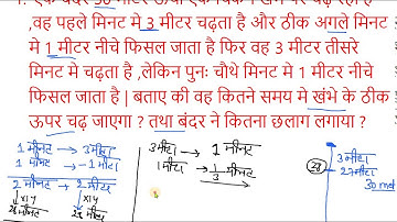 #freestudy Monkey climbing slippery pole problem || Maths short tricks || Monkey related Question ||