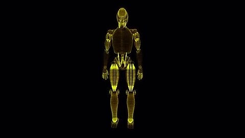 Hologram Of A Robot Stock Motion Graphics