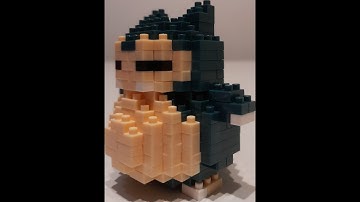 building a snorlax nanoblock model