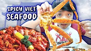VIETNAMESE CAJUN Crawfish & Crab! SPICY Viet Seafood in Houston Texas
