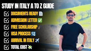 Study in Italy Complete Process 2026 🇮🇹 | Admission to Visa Step-by-Step Guide