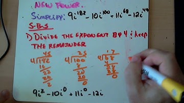 5 1d Imaginary Numbers, i,  Large Exponents