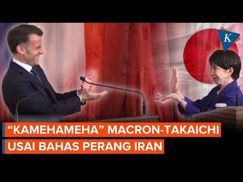 Macron-Takaichi Pose "Kamehameha Dragon Ball" usai Bahas Perang Iran