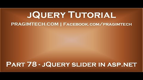 jQuery slider in asp net