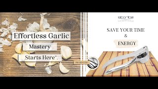 Storite Stainless Steel Multi-Functional Manual Garlic Crusher Presser Portable Ginger Mincer