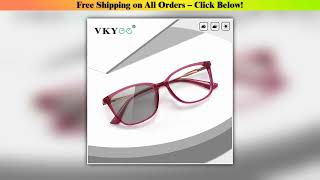 Vkyee Fashion Clic Womens Eyewear Minimalist Design Customizable Prescription Antiblue Light Eye