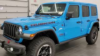 2021 JEEP WRANGLER RUBICON CHIEF BLUE LIMITED RUN 4 DOOR UNLIMITED WALK AROUND REVIEW 21J47 SOLD!