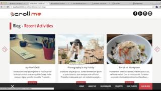 Scroll Me - How to Configure Blog and Contact Section in Horizontal Scroll Menu | WordPress Tutorial
