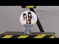 AKB48 缶バッジ VS 油圧プレス機 /Japanese Idol Button Badges AKB48 with  Hydraulic press machine.