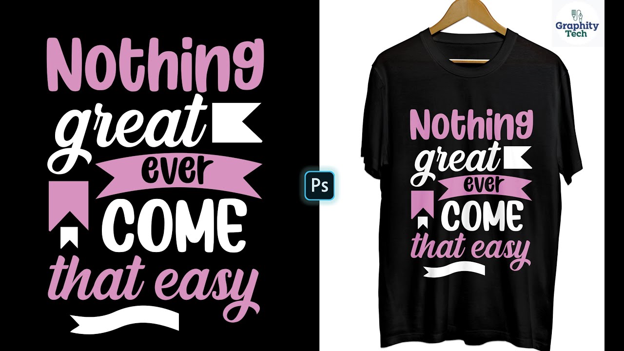 typography t-shirt design photoshop | vintage tee design photoshop 