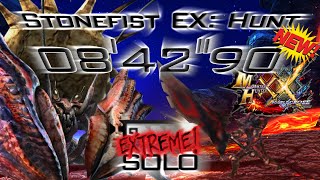 MHXX - Stonefist Hermitaur EX【8'4290】Solo Brave Heroics Great Sword【Citra】