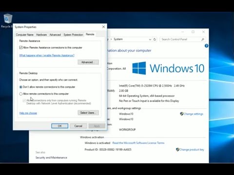 Setup and demonstration of remote desktop connections (Linux to Windows 10)