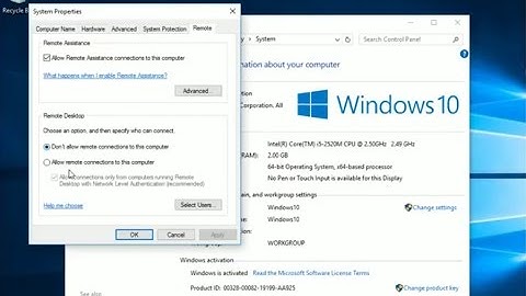 Setup and demonstration of remote desktop connections (Linux to Windows 10)