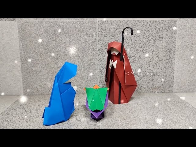 DIY Weihnachtskrippe Aus Papier - 3D Origami Set Mit Jesus, Engeln & Tieren