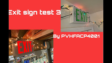 Exit sign/emergency light test 3.