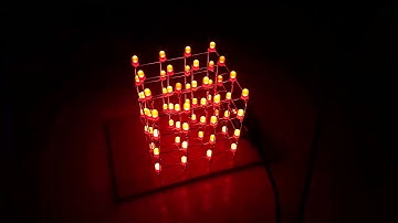 4x4x4 Red LED Cube Showcase