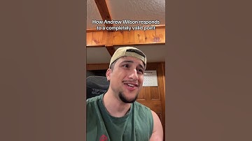 How Andrew Wilson responds to a completely valid point