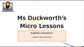 Micro lesson: layering analysis