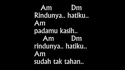 Rindunya Hatiku Chord & Lirik Dasar Mudah Pemula Cover