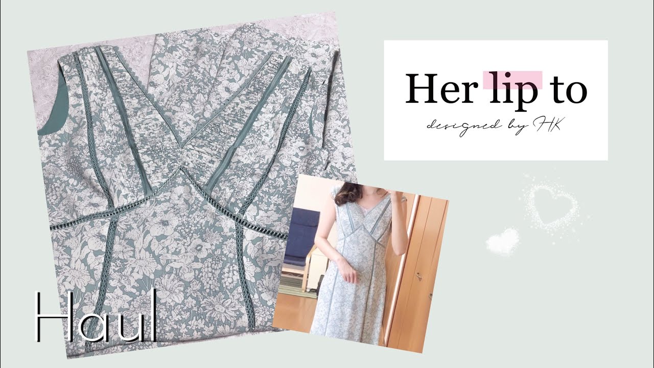【Herlipto】Her lip toで大人気のLace Trimmed Floral Dressの紹介&着用レポート❤︎ TRY ON  HAUL【服購入品】