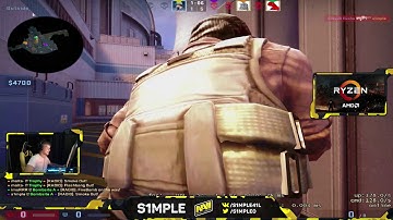 s1mple plays faceit on nuke