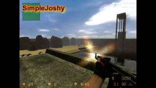 Counter Strike Source| AWP, AK, 4 Man Clutch Deag ~ (Custom Map) SimpleJoshy