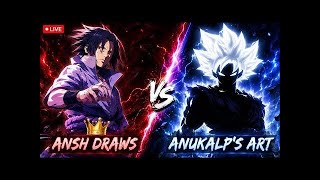 🔴 LIVE | Sasuke vs Goku Drawing Battle ⚡ Ansh Draws vs Anukalp's Art | Who Will Win? 👑
