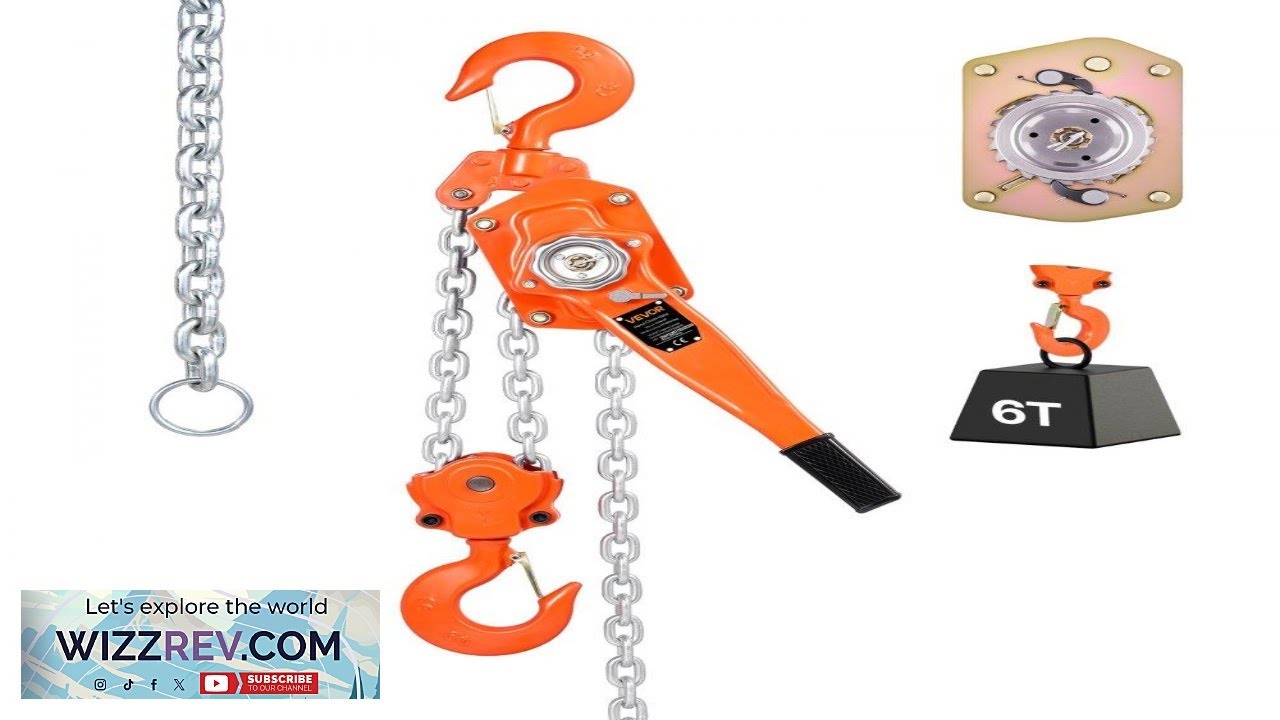 VEVOR Manual Lever Chain Hoist 6T 13200LBS Capacity Heavy Duty Come Along