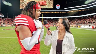 Ji'Ayir Brown Talks Final Play of 'SNF,' Recaps Win vs. Chicago Bears | 49ers