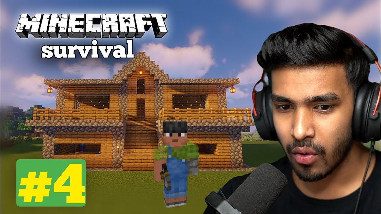 BUILDING MY NEW HOUSE IN MINECRAFT | PE SURVIVAL SERIES [PART-4] - YouTube