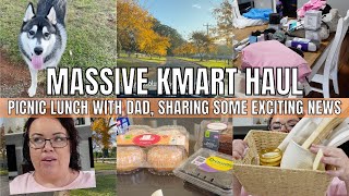 KMART SHOP WITH ME | PICNIC LUNCH WITH DAD | MASSIVE KMART HAUL | SOME EXCITING NEWS