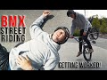 SICK BMX STREET RIDING IN STOCKHOLM - SWEDEN! I got worked....