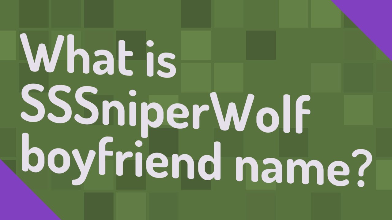 What is SSSniperWolf boyfriend name? YouTube