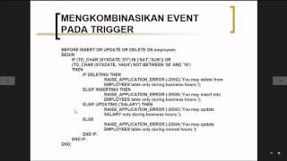 Teori 16 Database Trigger - Video Tutorial Basis Data Oracle