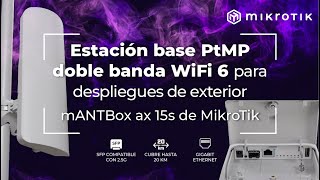 MikroTik | mANTBox ax 15s | Estación base PMP WiFi 6 de doble banda para despliegues de exterior
