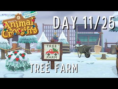 DAY 11: Countdown to Christmas Challenge! Christmas Tree Farm | Animal Crossing: New Horizons