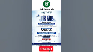 Job Fair 2025 By Al Qadir Foundation Sales Staff Jobs In Karachi Apply Now Daily Pakistan Jobs 