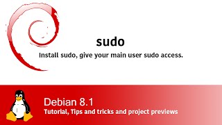 Debian 8.1 - How to install sudo and give a user sudo privilege