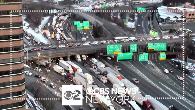 Traffic At Standstill On Cross Bronx Expressway At George Washington Bridge