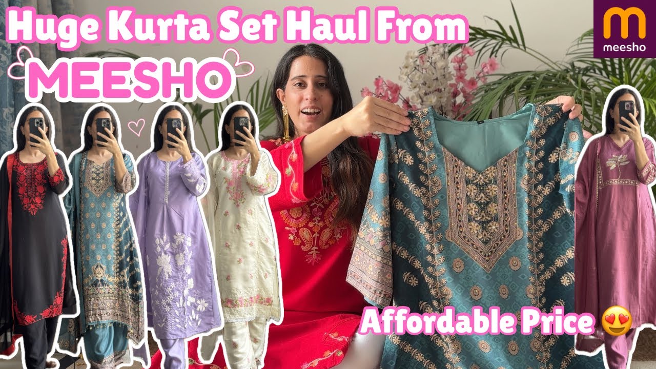  Meesho Haul | *HUGE* Meesho Kurta Set Haul 😍 | Pretty & Stylish ✨ | 
