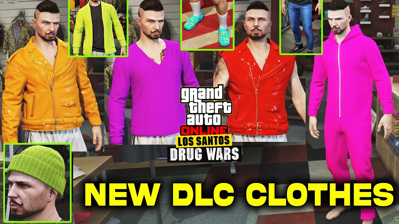 All NEW DLC Clothes, Hats & More in GTA 5 Online | Los Santos Drug Wars ...