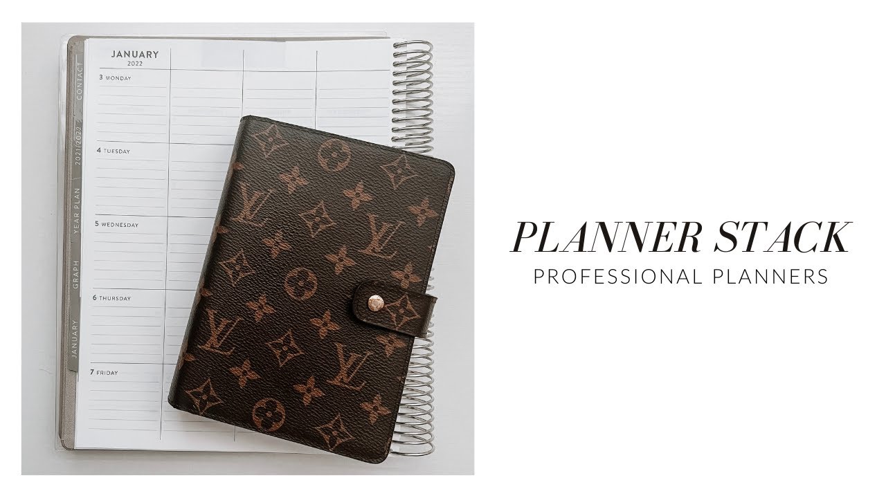 2022 Professional Planner Stack | Louis Vuitton MM Agenda & Erin Condren Teacher Lesson Planner