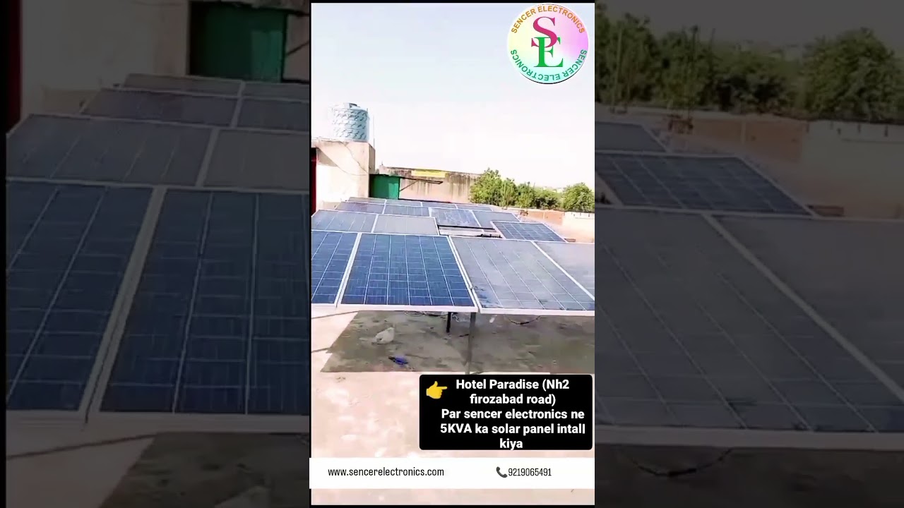 sencer electronics intalling solar panel in hotel paradise  