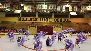 Kaikalino Winterguard 2018 - This Is Me - (Center View) - Mililani Springfest